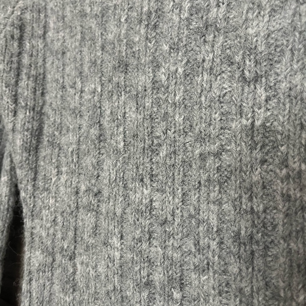 Gray Ribbed Knit Sweater Dress - Picture 2 of 3